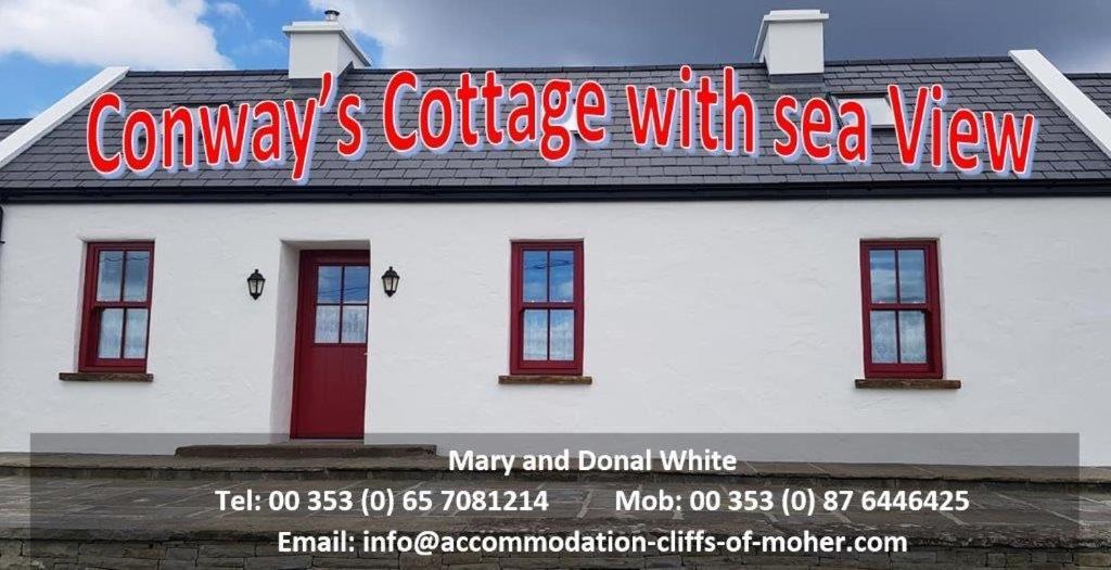 Conway'S Cottage With Sea View Nestling By Cliffs-Of-Moher Лісканнор Екстер'єр фото